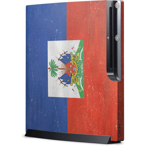 Haiti Flag Distressed Playstation 3 & PS3 Slim Skin